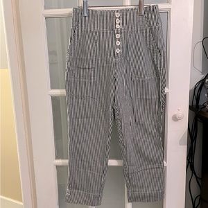 Gap high waist button front capris size 8.
